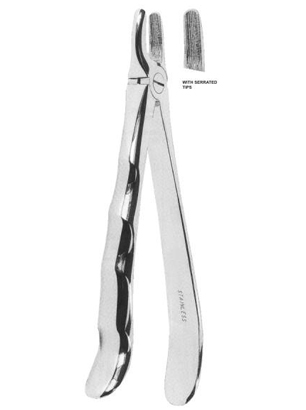 EXTRACTING FORCEPS WITH ANATOMICALLY SHAPED HANDLE